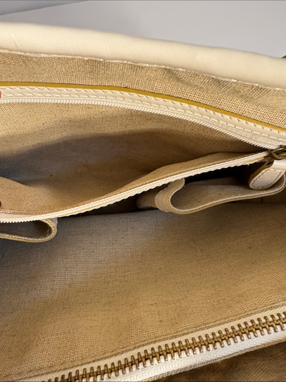 Cole Haan - *Read* Sierra Open Weave SP06 - Rare White Leather Cream Woven Tote - Picture 9 of 16